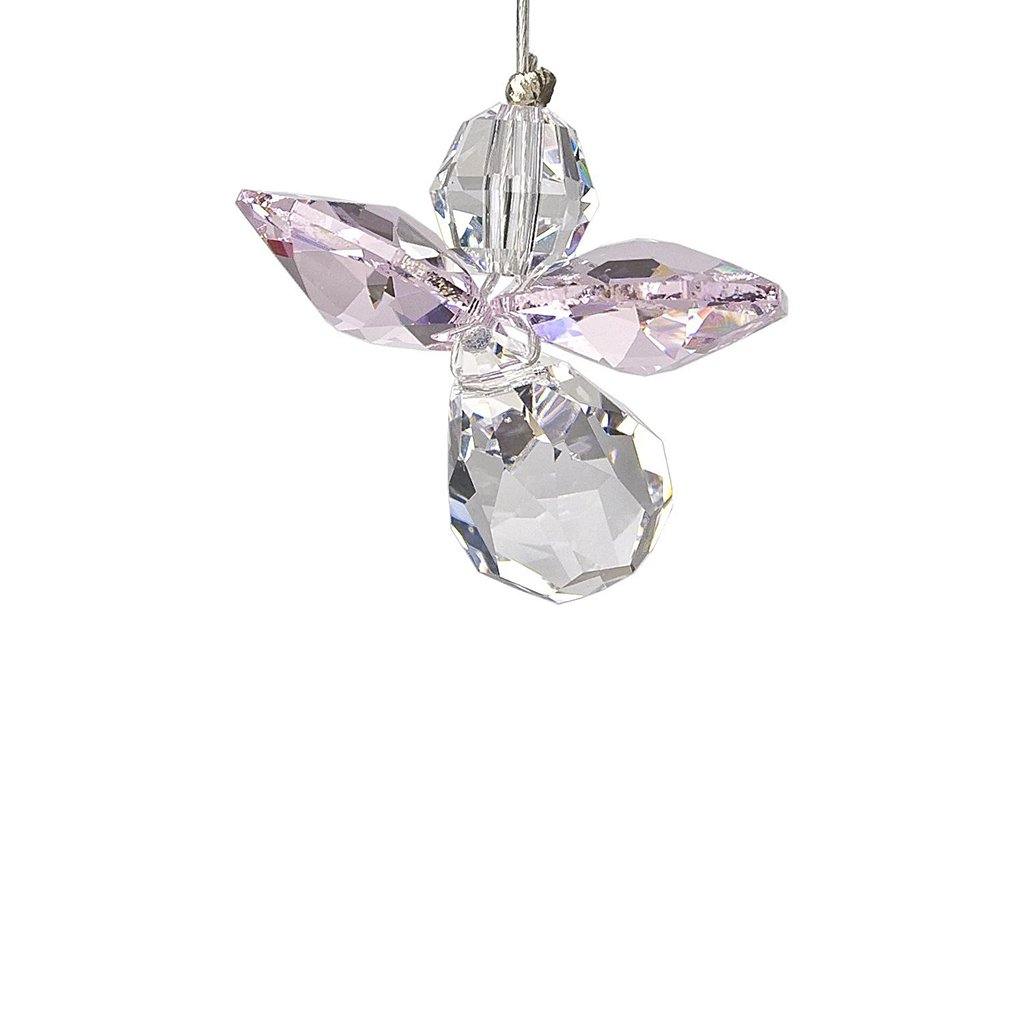 Woodstock Chimes : Crystal Guardian Angel Suncatcher - Rose (October) - Image 3