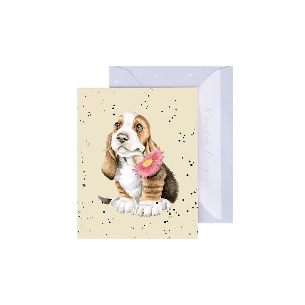 Wrendale : Just for You' Basset Hound Gift Enclosure Card