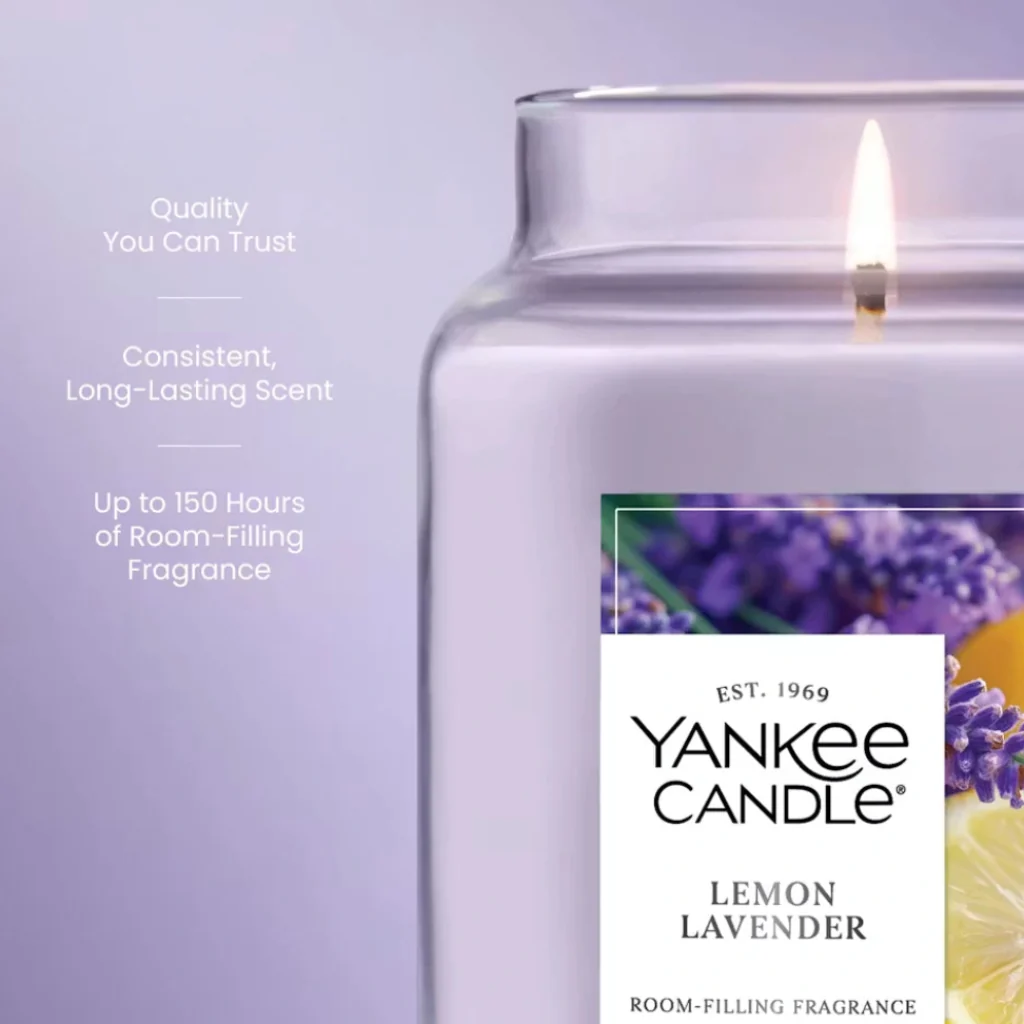 Yankee Candle : Lemon Lavender Large Jar Candles - Image 3