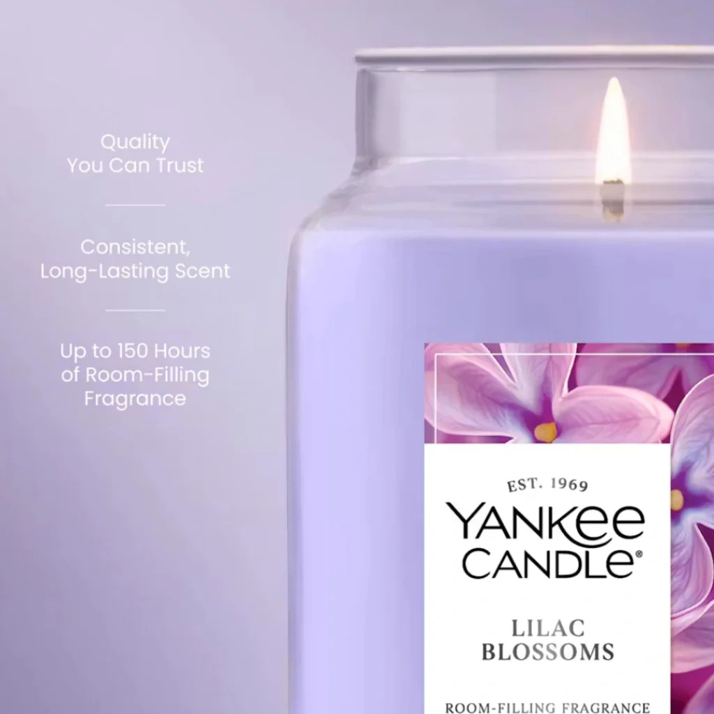 Yankee Candle : Lilac Blossoms Large Jar Candles - Image 3